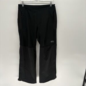 REI Co Op Black Soft Shell E1 Pants Utility Hiking Stretch Women Small Petite